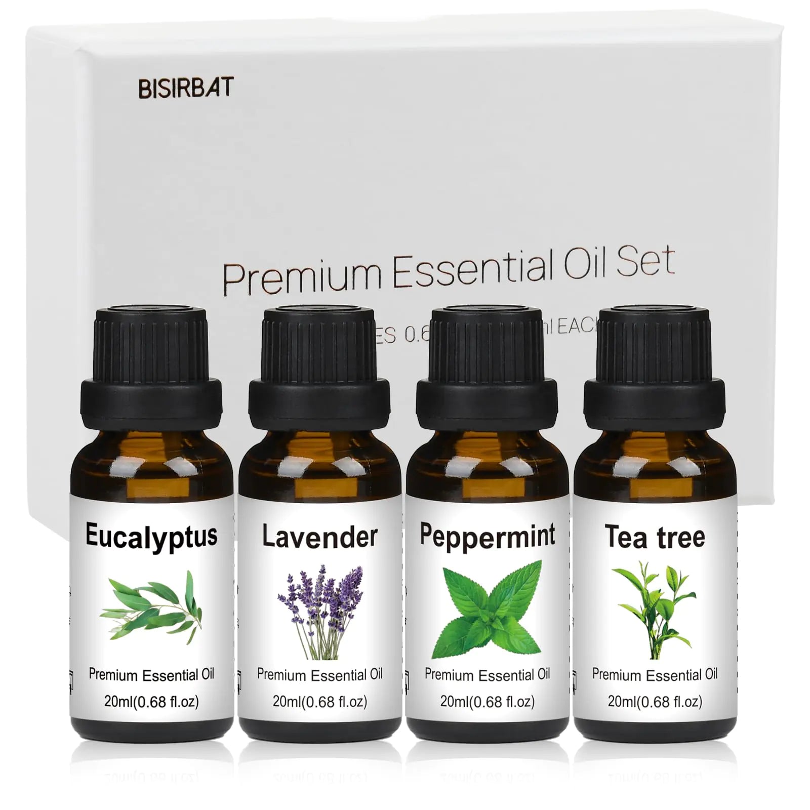 Eucalyptus Lavender Peppermint Tea Tree Essential Oil Bundle
